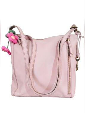 Fossil Tara Blush Pink Genuine Leather Shoulder Crossbody Bag